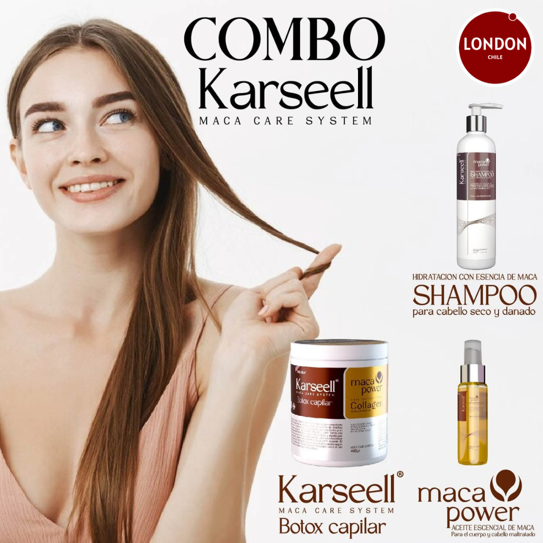 COMBO KARSEELL - 3 PRODUCTOS (Shampoo + Crema Capilar + Aceite de Argan) ORIGINAL