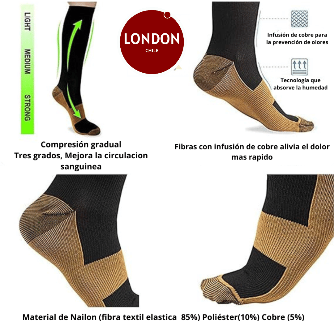 CopperFit™ | Calcetines de Cobre para Eliminar Varices y Dolores en las Piernas | Oferta 2x1