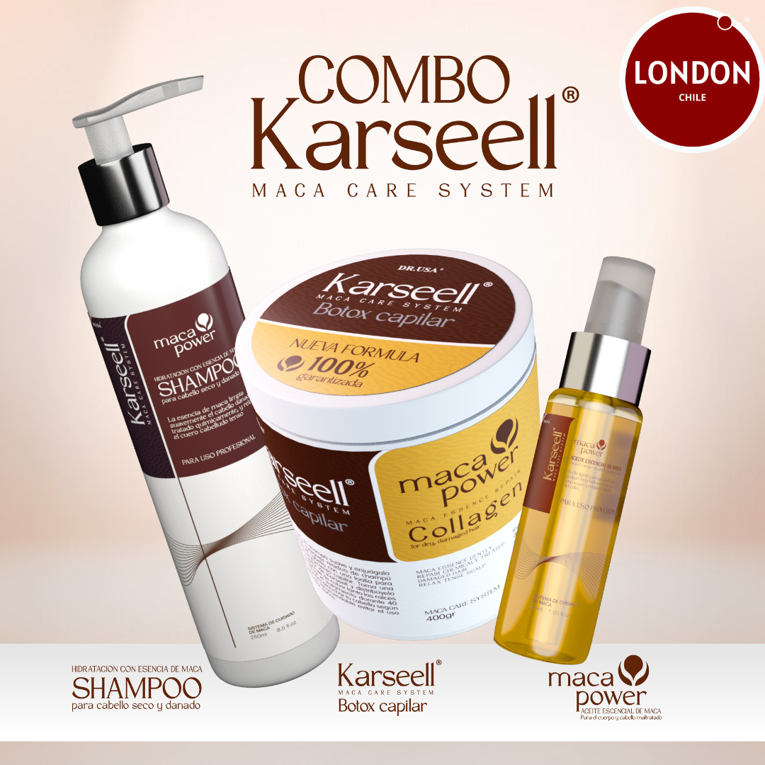 COMBO KARSEELL - 3 PRODUCTOS (Shampoo + Crema Capilar + Aceite de Argan) ORIGINAL